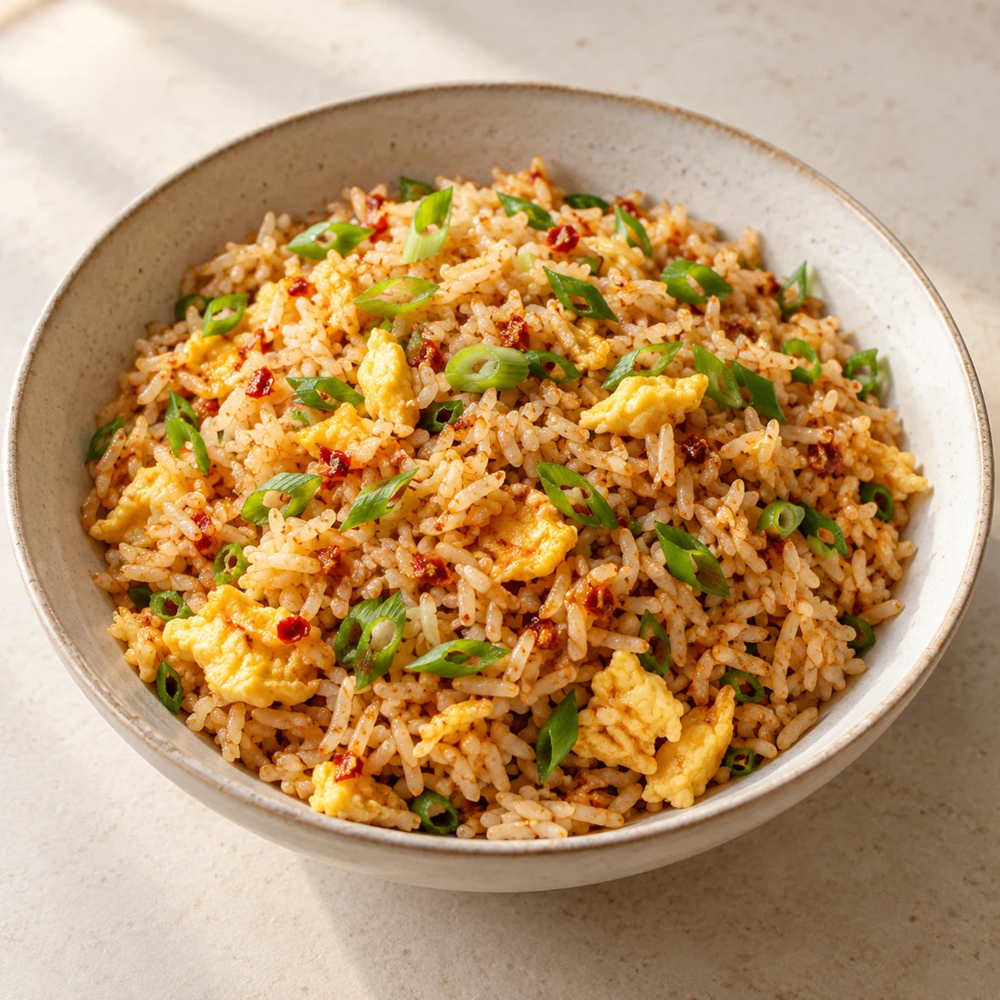 Garlic chilli egg fried rice