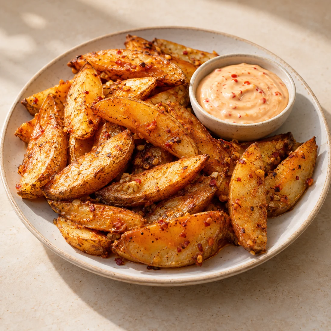 Garlic Chilli Potato Wedges