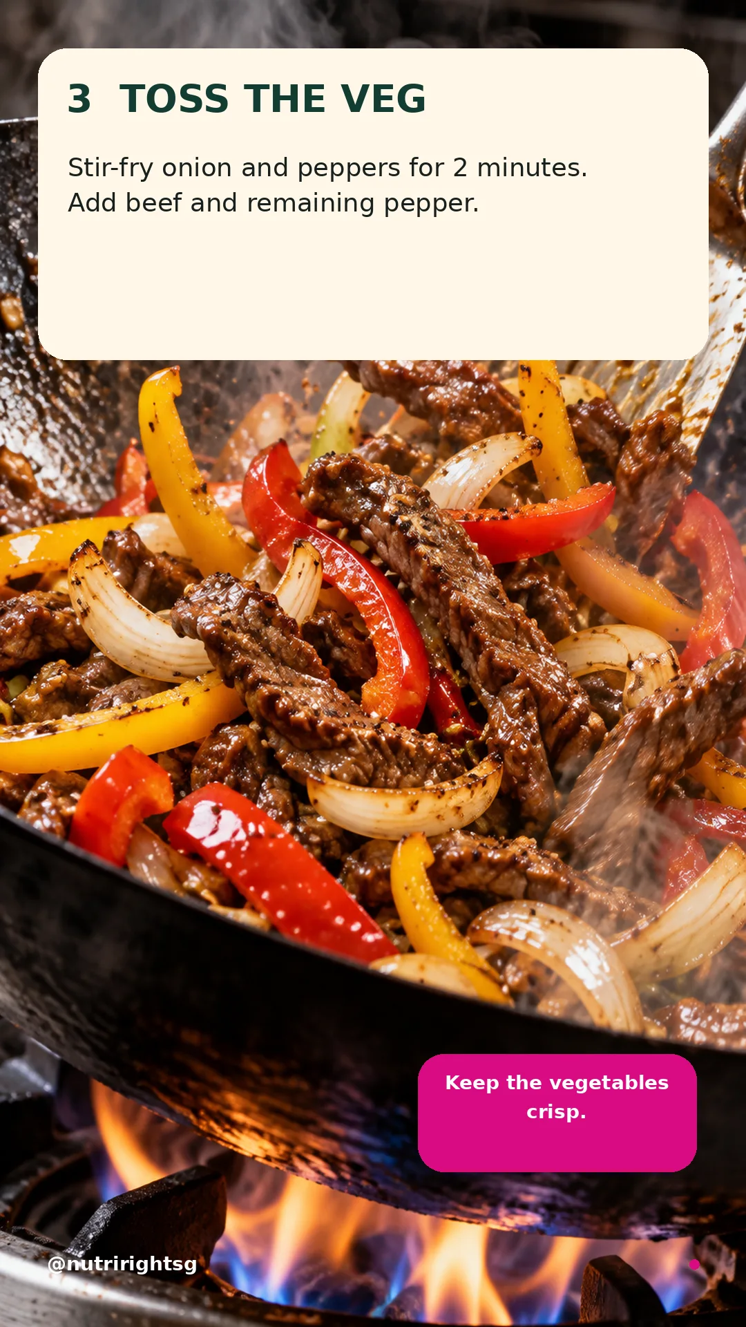 Black-Pepper Beef Lettuce Cups — cooking step (slide 5 of 7)