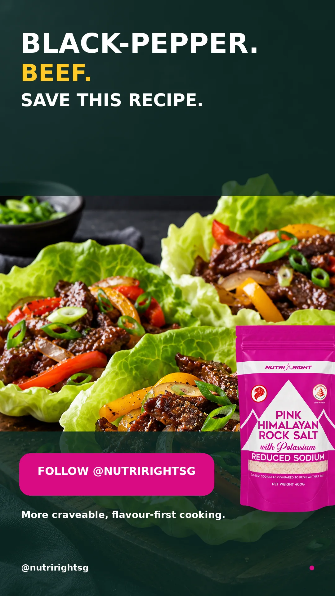 Black-Pepper Beef Lettuce Cups — finished dish (slide 7 of 7)