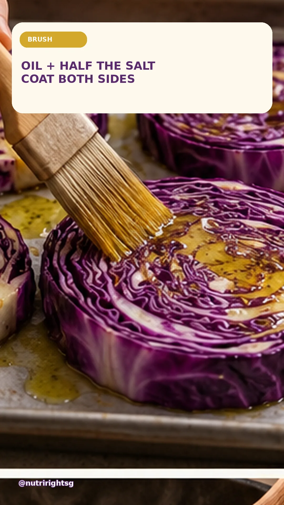 Charred Cabbage Steaks With Garlic Crumbs — cooking step (slide 4 of 7)