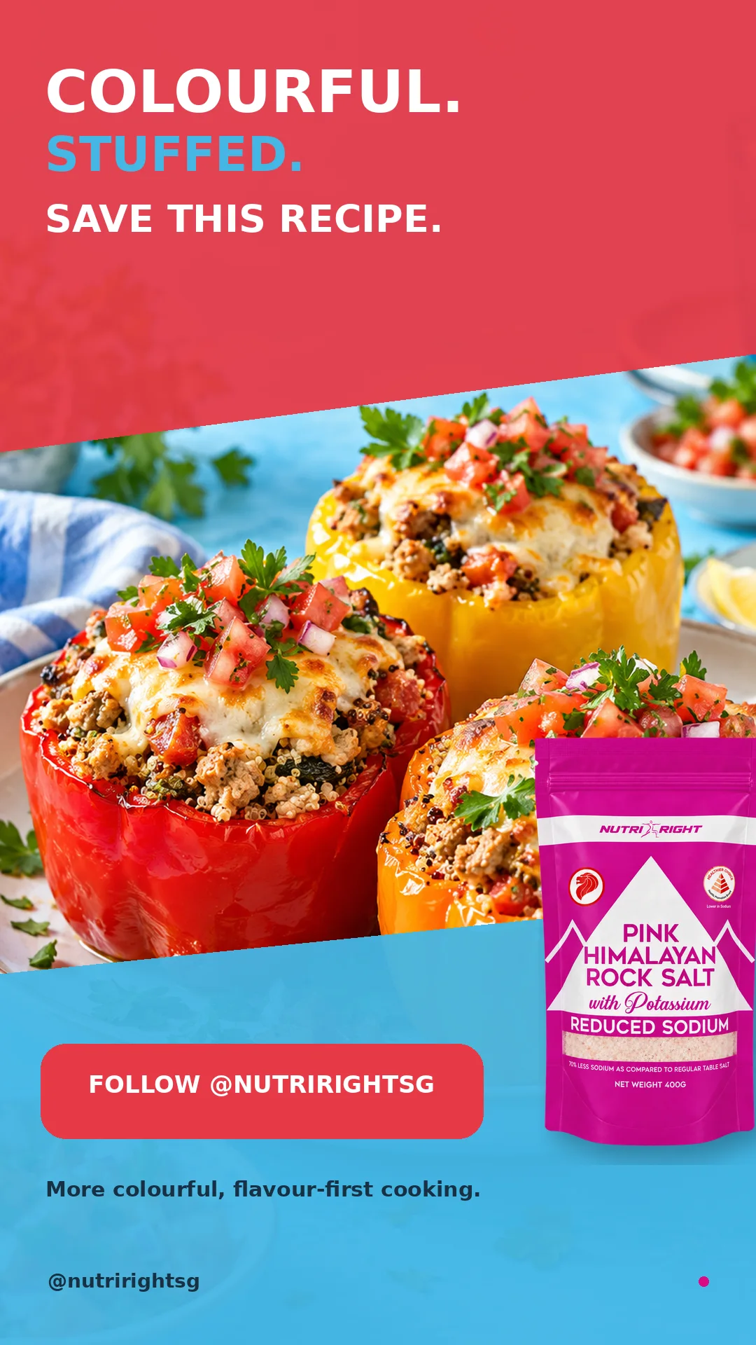 Colourful Stuffed Peppers — finished dish (slide 7 of 7)