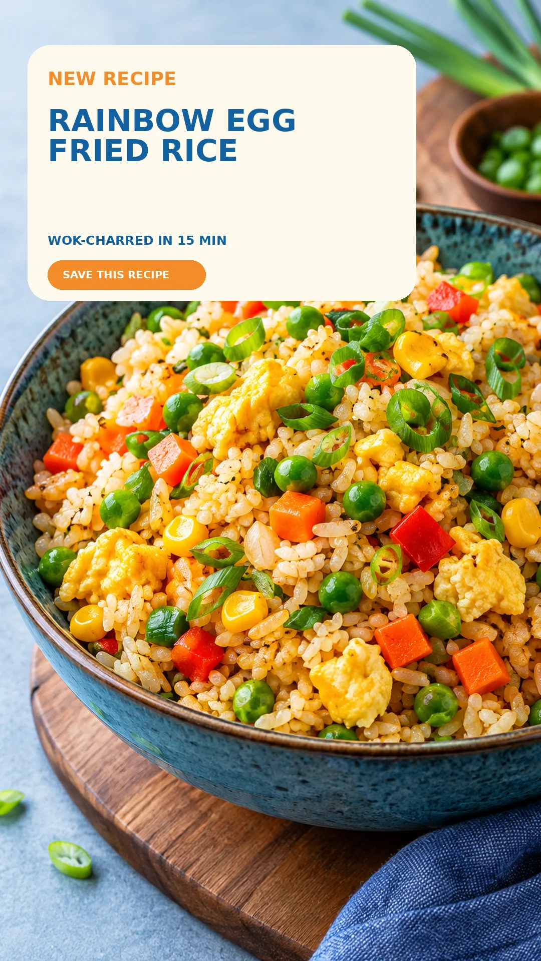 Rainbow Egg Fried Rice recipe cover
