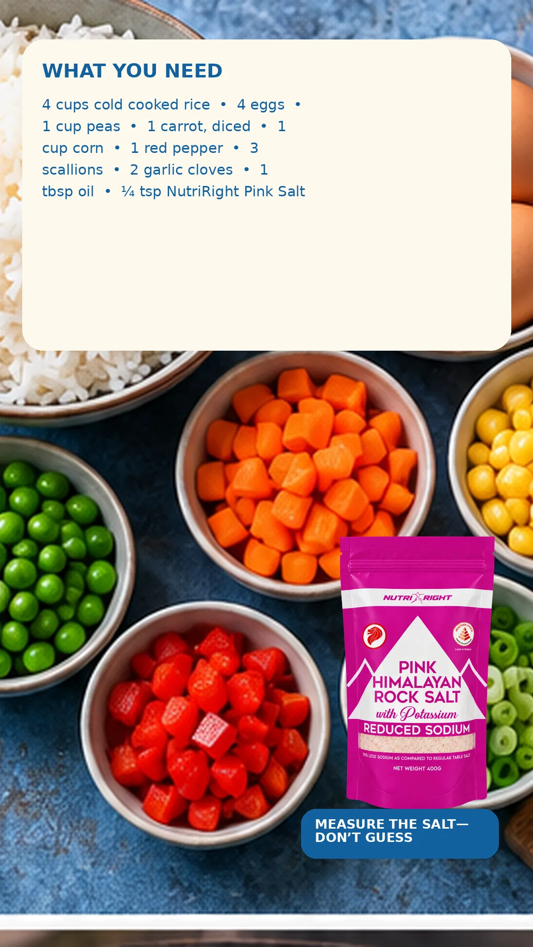 Rainbow Egg Fried Rice — ingredients (slide 2 of 7)