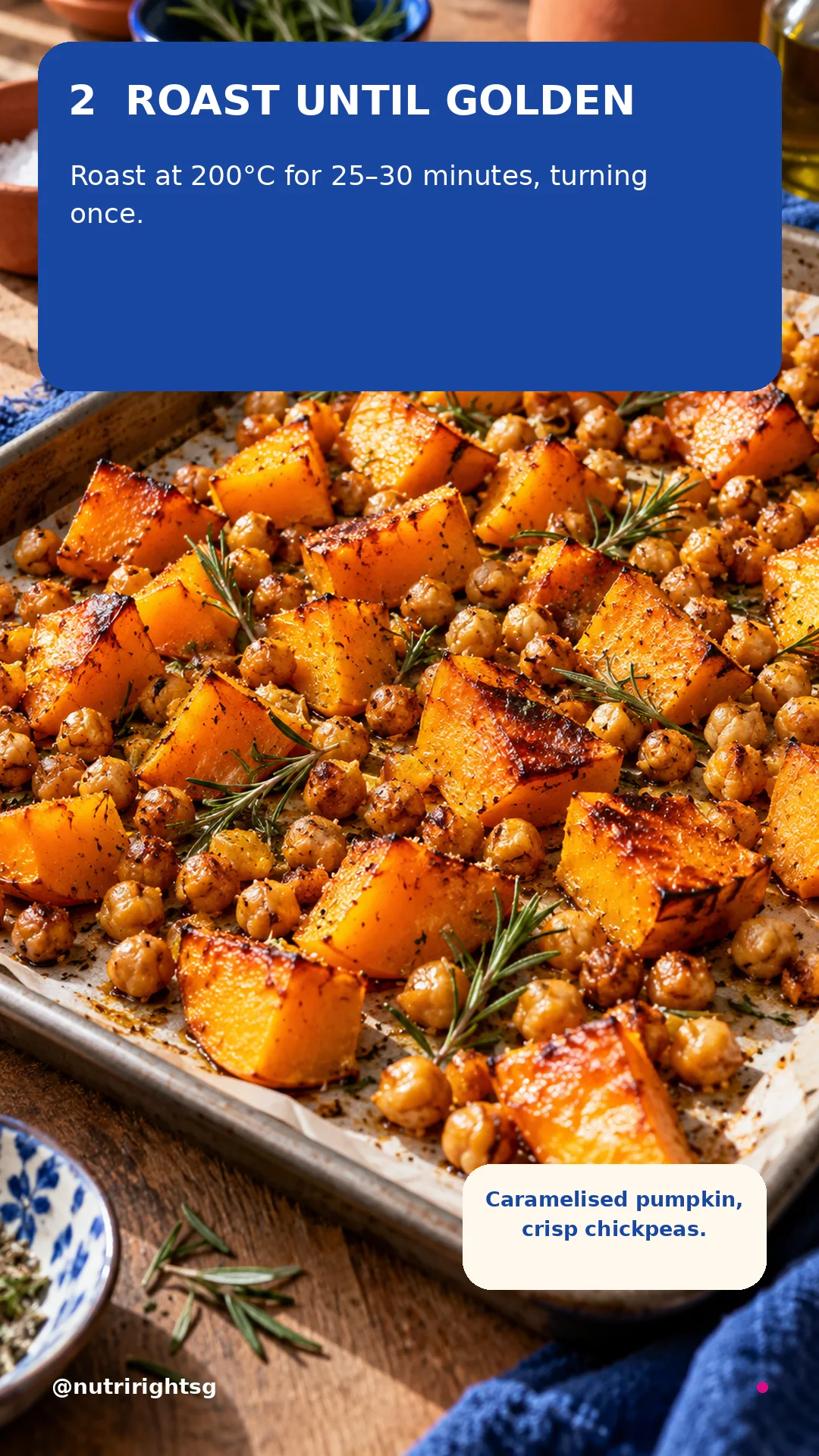 Roasted Pumpkin-Chickpea Crunch Bowl — cooking step (slide 4 of 7)