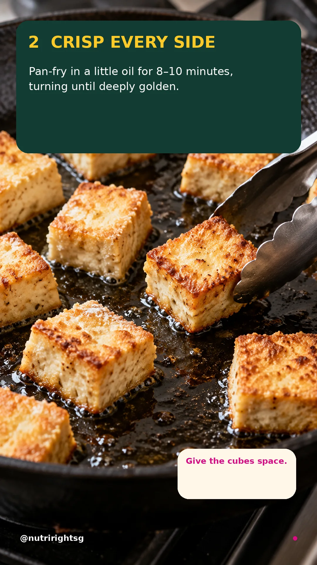 Spicy Garlic-Sesame Tofu — cooking step (slide 4 of 7)