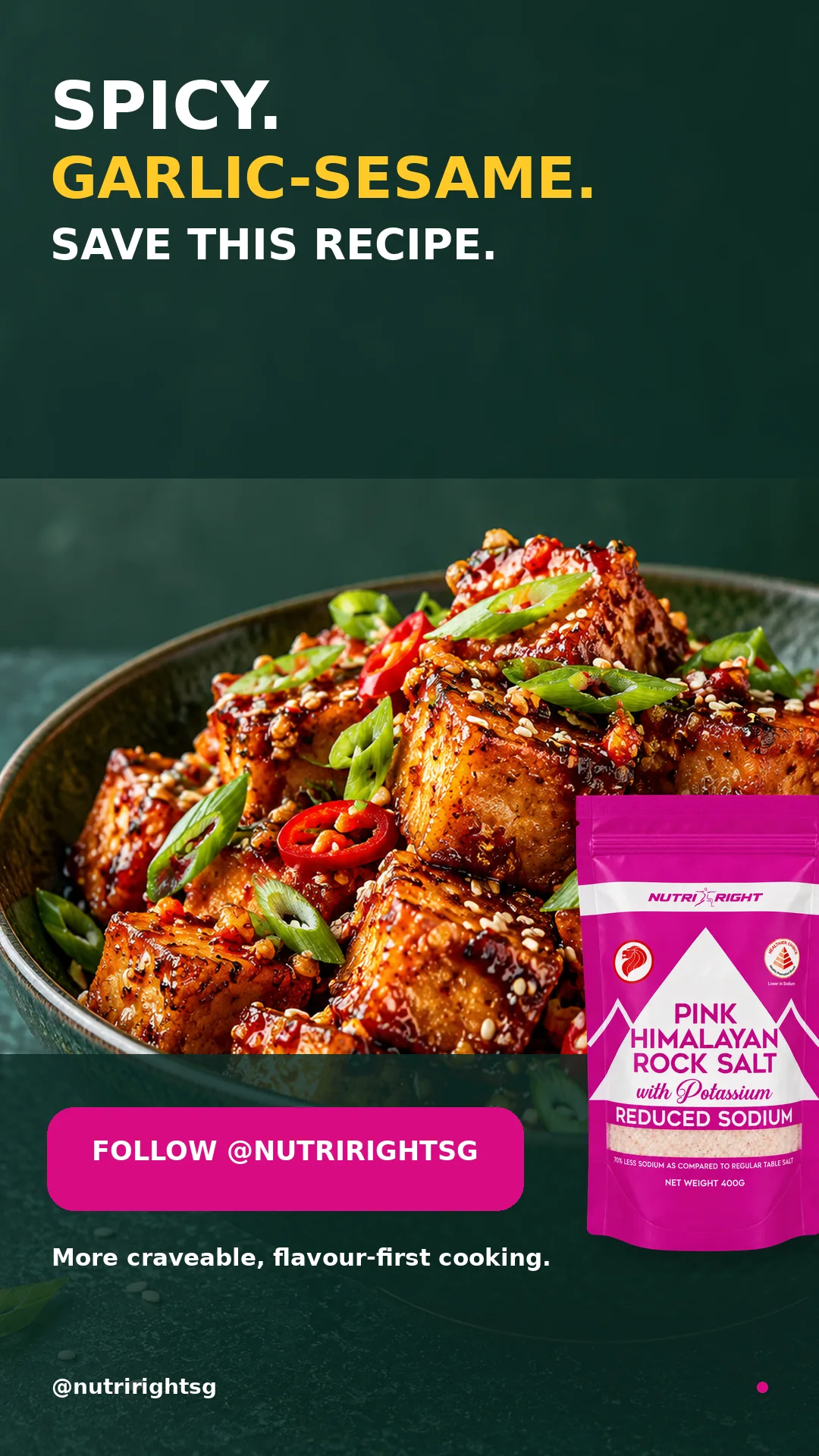Spicy Garlic-Sesame Tofu — finished dish (slide 7 of 7)