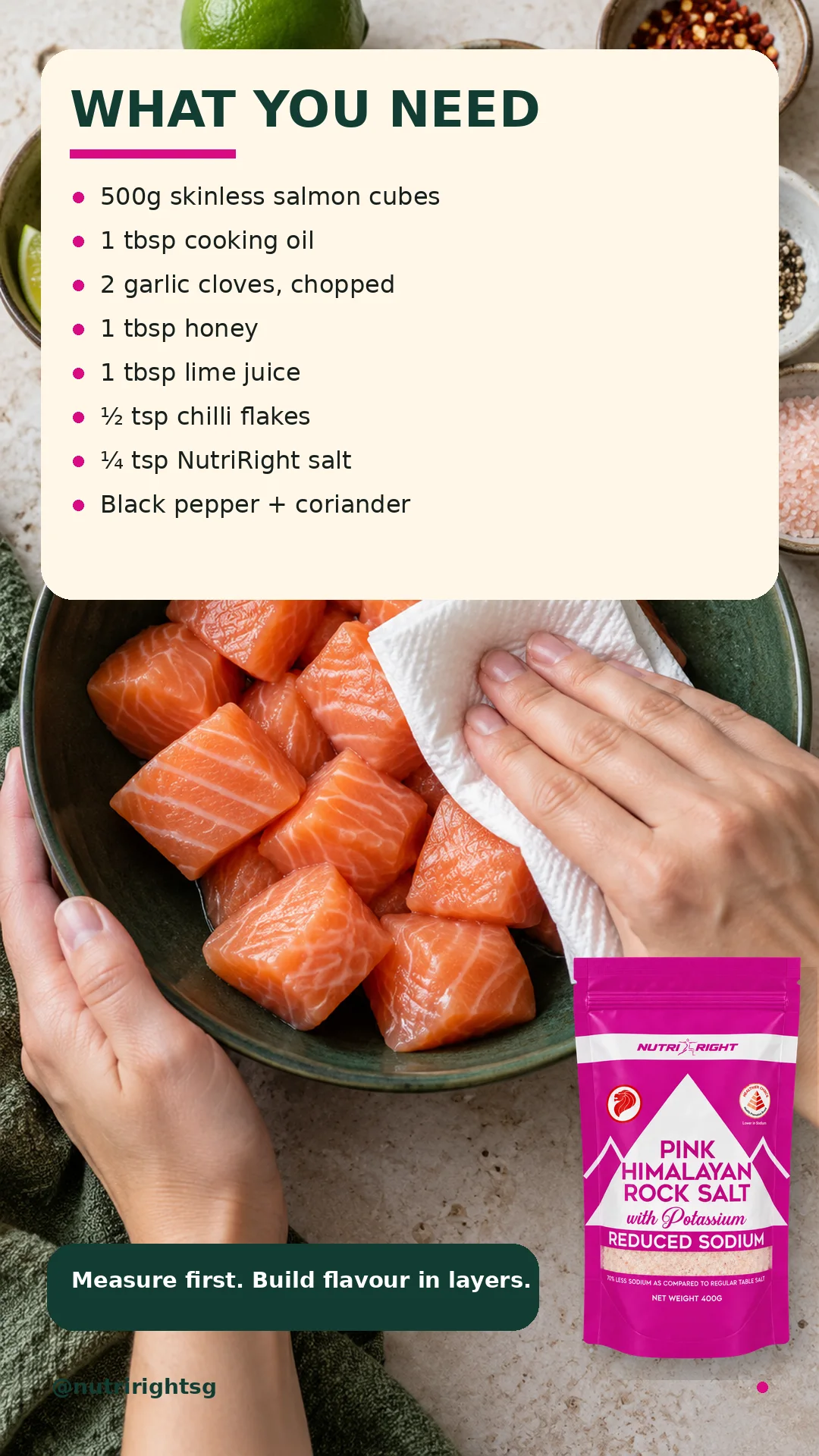 Sticky Chilli-Lime Salmon Bites — ingredients (slide 2 of 7)