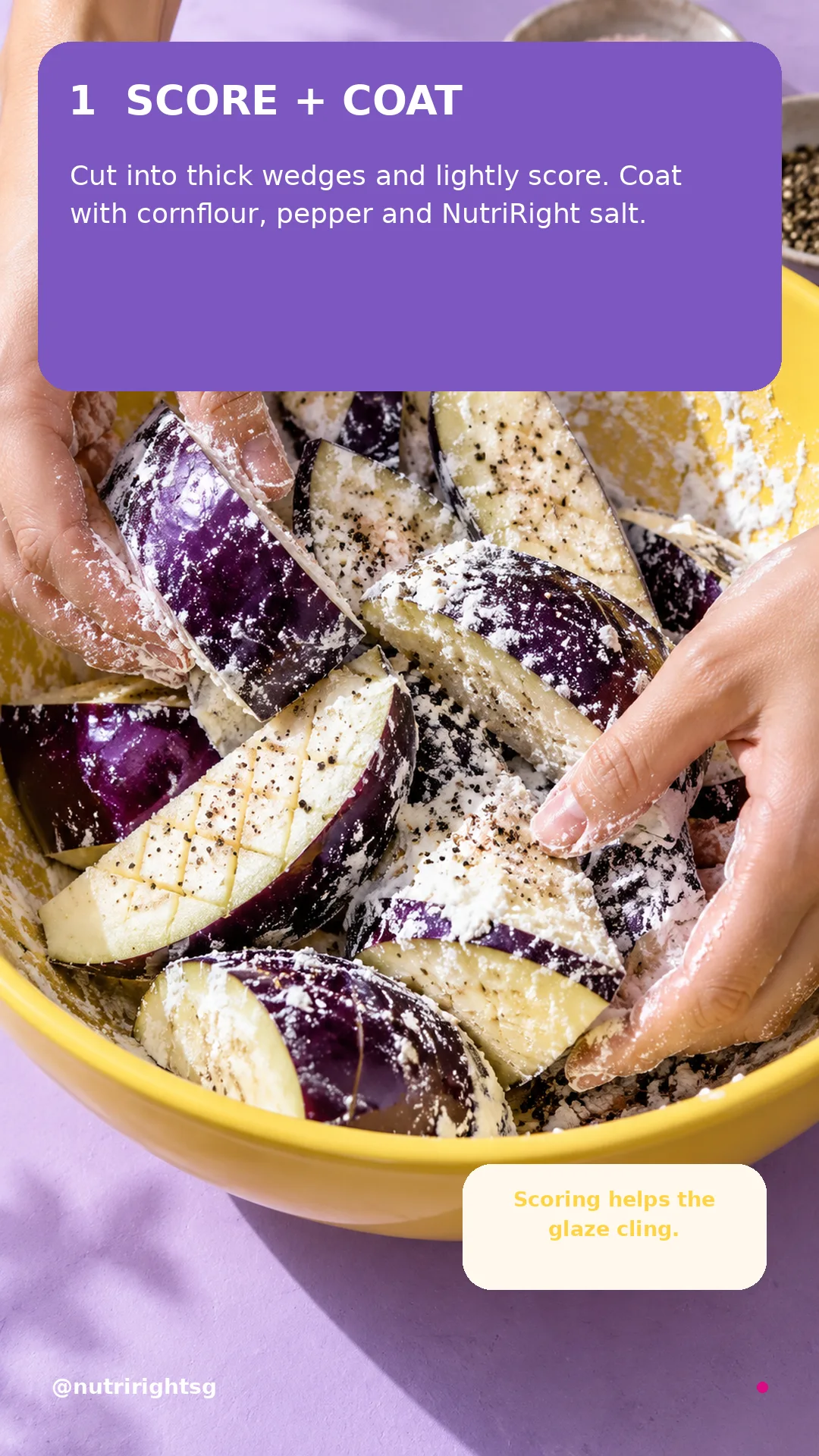Sticky Garlic-Chilli Eggplant — preparation step (slide 3 of 7)