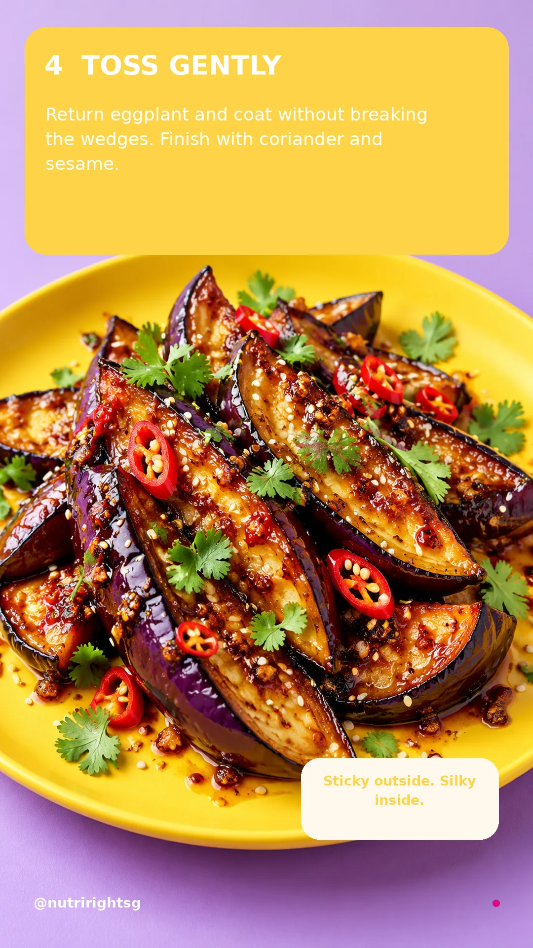 Sticky Garlic-Chilli Eggplant — finishing step (slide 6 of 7)